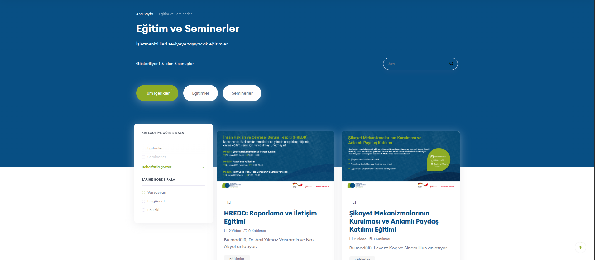 RBH Eğitim Kurs Modülleri