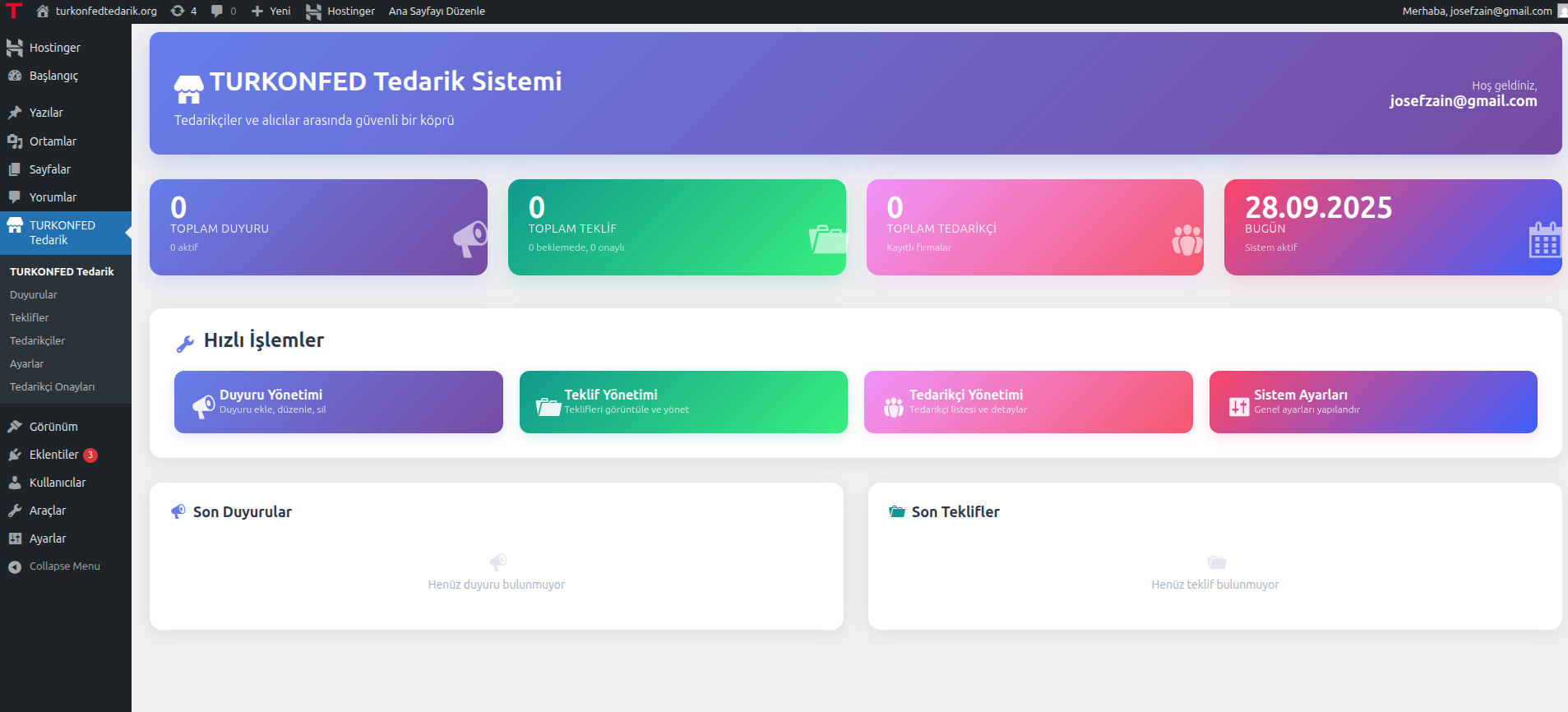 TÜRKONFED Tedarik Tedarikçi Kayıt