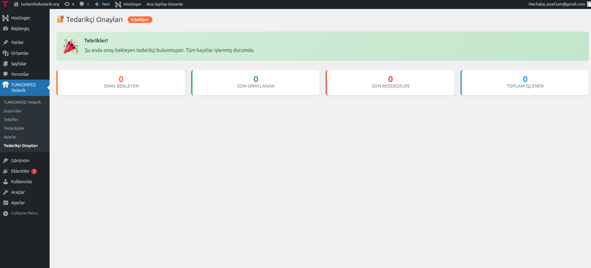 TÜRKONFED Tedarik Raporlama